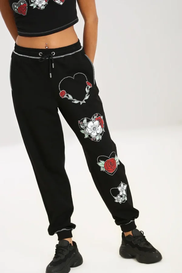 Hell Bunny Trousers & Shorts | Trousers & Shorts>Petal Joggers Black