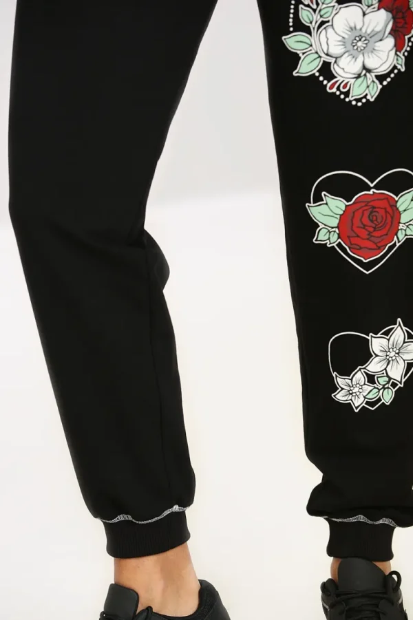 Hell Bunny Trousers & Shorts | Trousers & Shorts>Petal Joggers Black