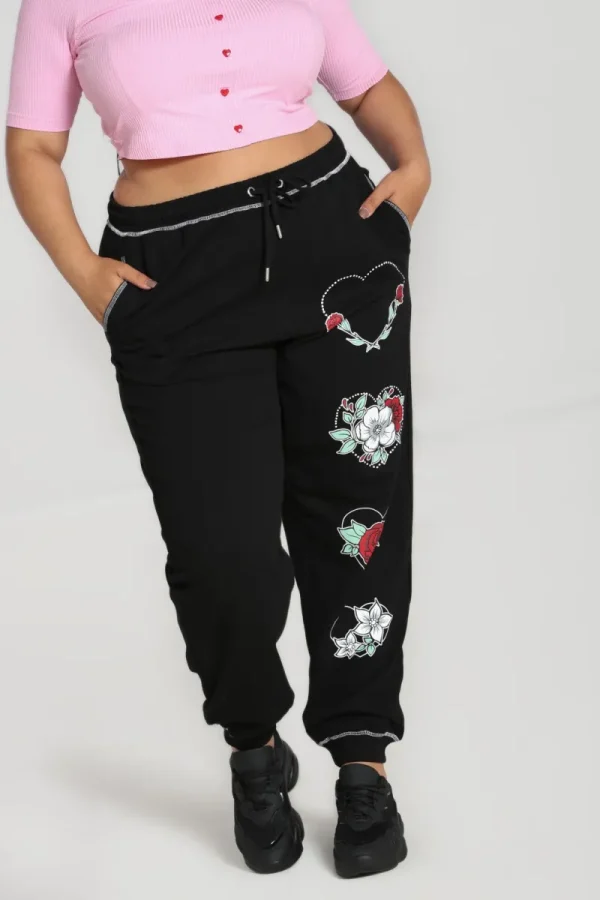 Hell Bunny Trousers & Shorts | Trousers & Shorts>Petal Joggers Black