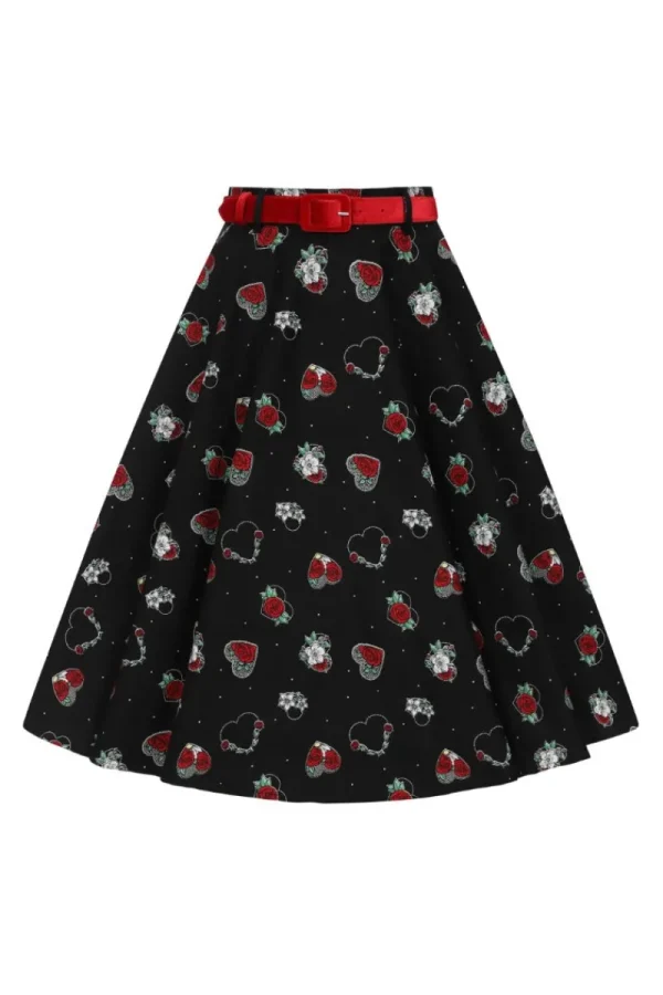 Hell Bunny Skirts | Skirts>Petals 50's Skirt Black