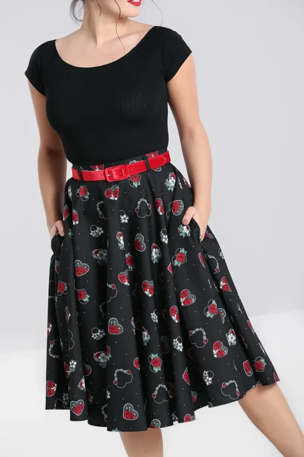 Hell Bunny Skirts | Skirts>Petals 50's Skirt Black