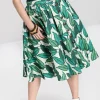 Hell Bunny Skirts>Rainforest 50's Skirt Ivory