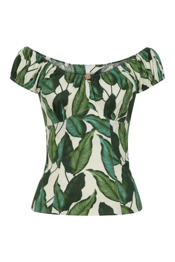 Hell Bunny Tops | Tops>Rainforest Top Ivory