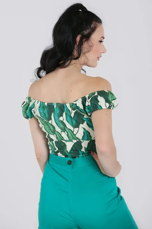 Hell Bunny Tops | Tops>Rainforest Top Ivory