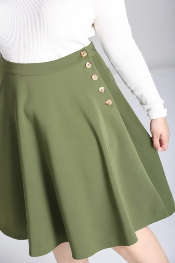 Hell Bunny Skirts | Skirts>Ravenwood Skirt Khaki