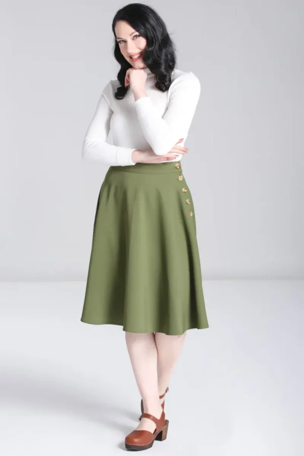 Hell Bunny Skirts | Skirts>Ravenwood Skirt Khaki