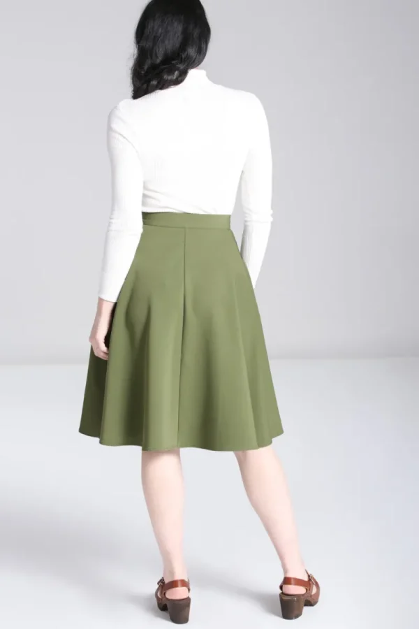 Hell Bunny Skirts | Skirts>Ravenwood Skirt Khaki