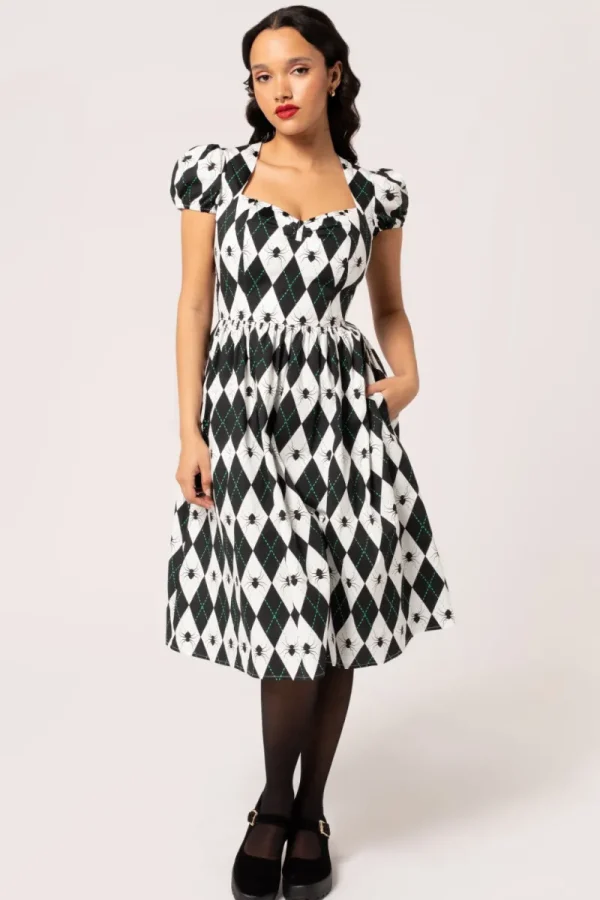 Hell Bunny Dresses | Midi Dresses>Regina Dress Black/White