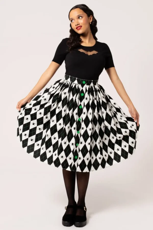 Hell Bunny Skirts | Skirts>Regina Skirt Black/White