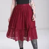 Hell Bunny Skirts>Rhea Skirt Burgundy