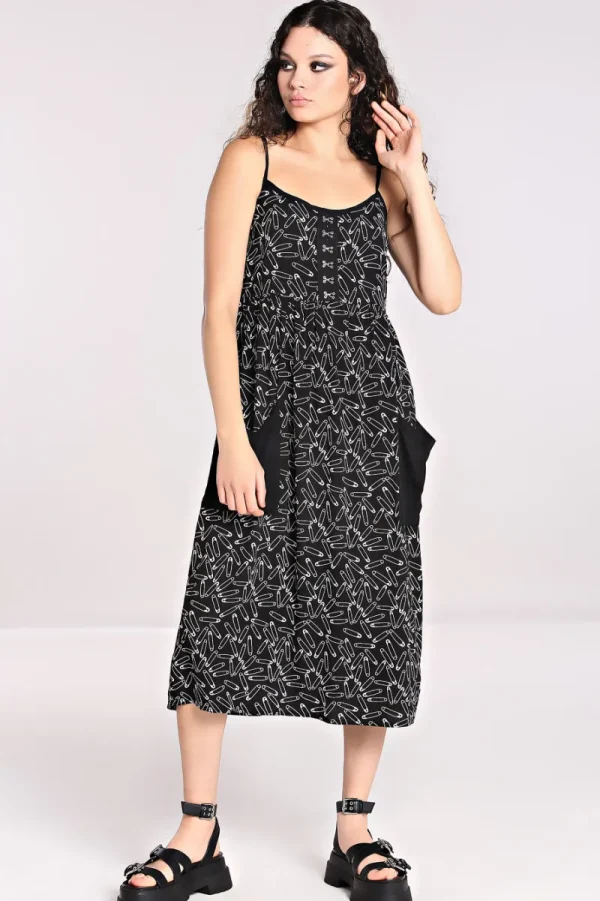 Hell Bunny Maxi Dresses | Dresses>Safety Pin Dress Black