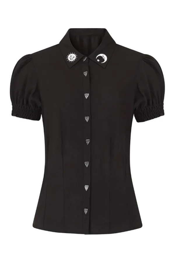 Hell Bunny Tops | Blouses>Samara Blouse Black