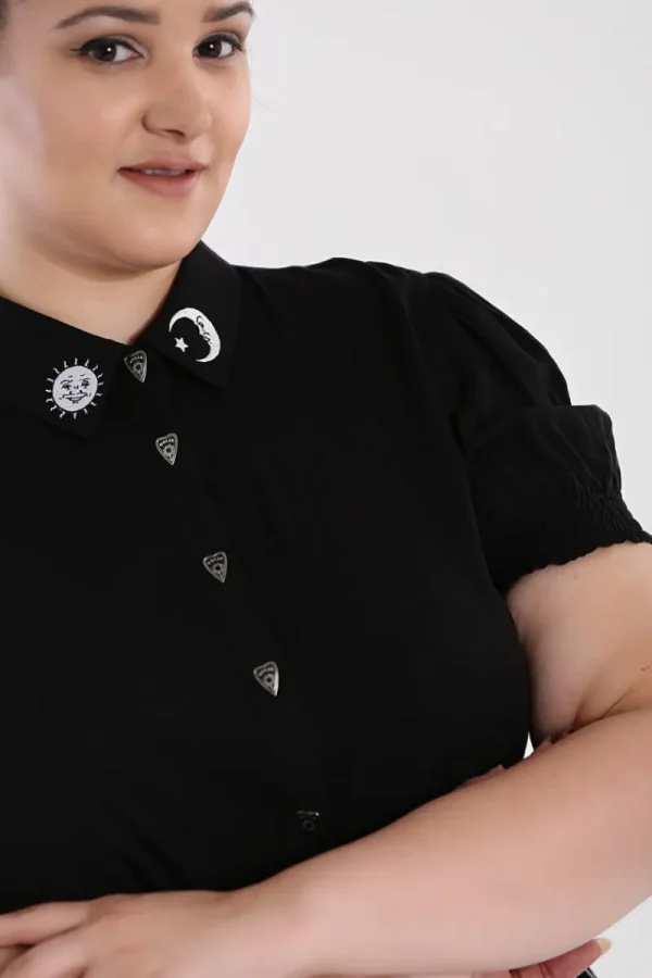 Hell Bunny Tops | Blouses>Samara Blouse Black