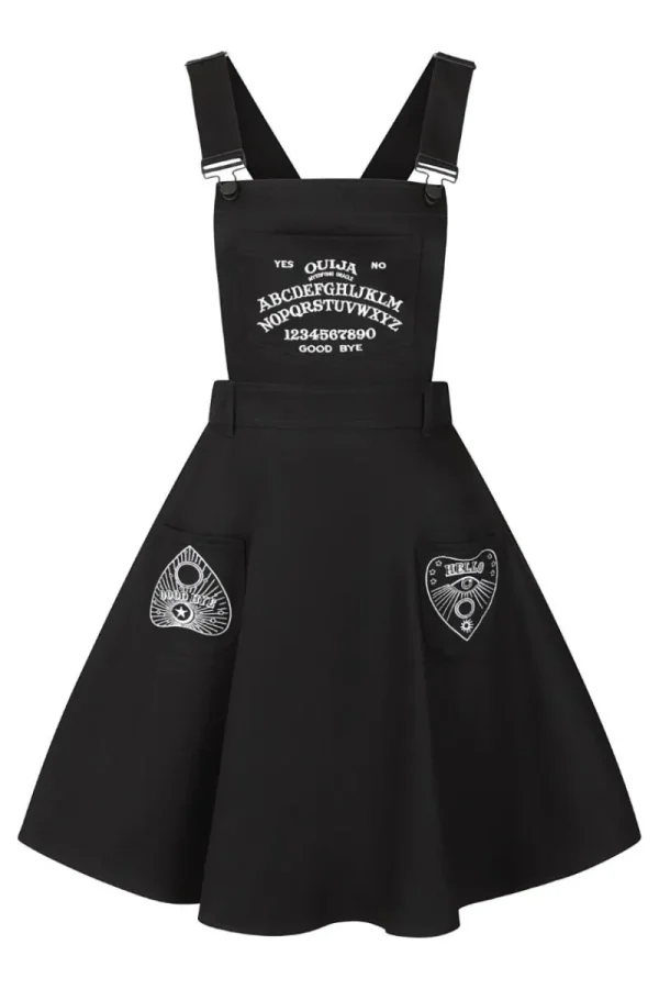 Hell Bunny Dresses | Dresses With Pockets>Samara Pinafore Dress Black