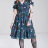 Hell Bunny Dresses>Sianna Midi Dress Teal