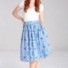 Hell Bunny Skirts>Sicily Skirt Blue