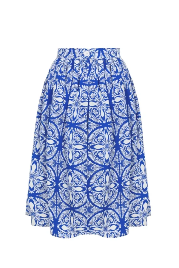 Hell Bunny Skirts>Sicily Skirt Blue