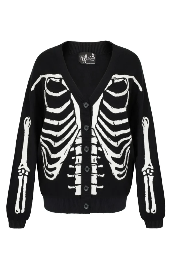 Hell Bunny Tops | Knitwear>Skeleton Cardigan