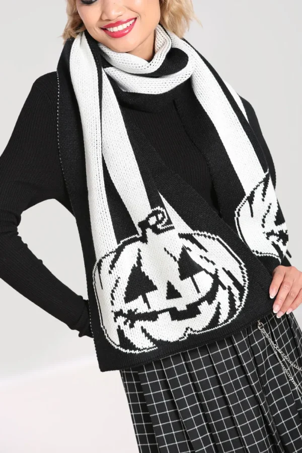 Hell Bunny Accessories>Skelli Scarf Black/White