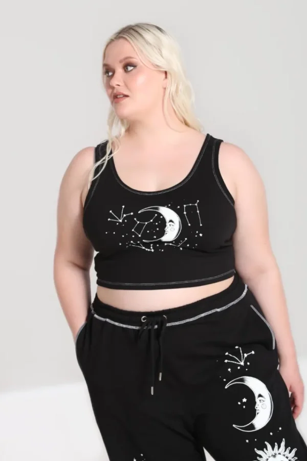 Hell Bunny Tops | Loungewear>Solaris Crop Top Black