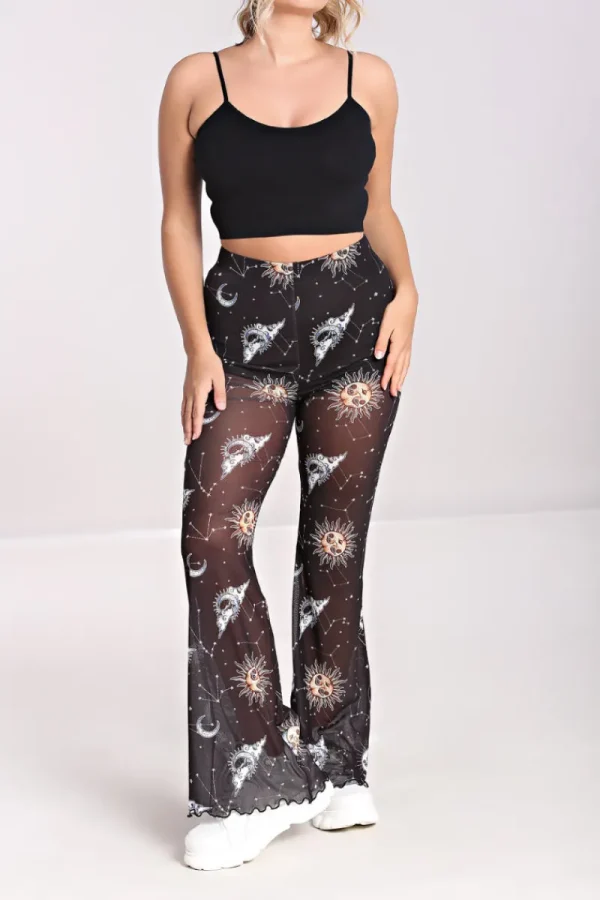 Hell Bunny Trousers & Shorts | Trousers & Shorts>Solaris Mesh Trousers Black