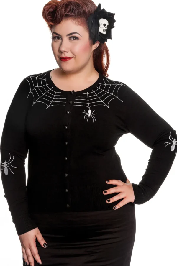 Hell Bunny Tops | Tops>Spider Cardigan Black