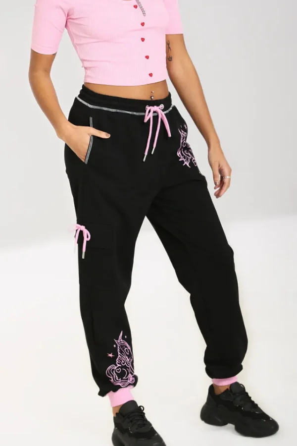 Hell Bunny Trousers & Shorts | Trousers & Shorts>Star Catcher Joggers Black