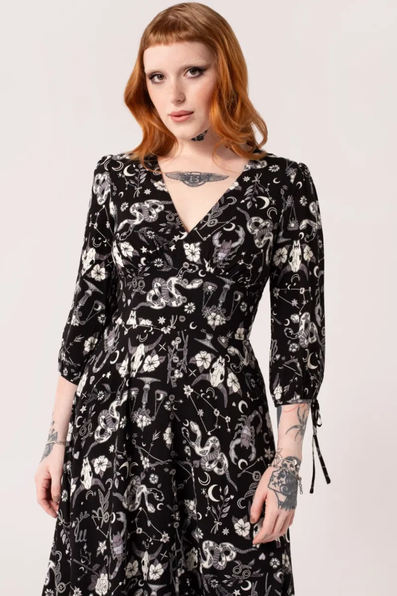 star_sign_midi_dress_1.webp Hell Bunny Dresses | Midi Dresses>Star Sign Midi Dress Black
