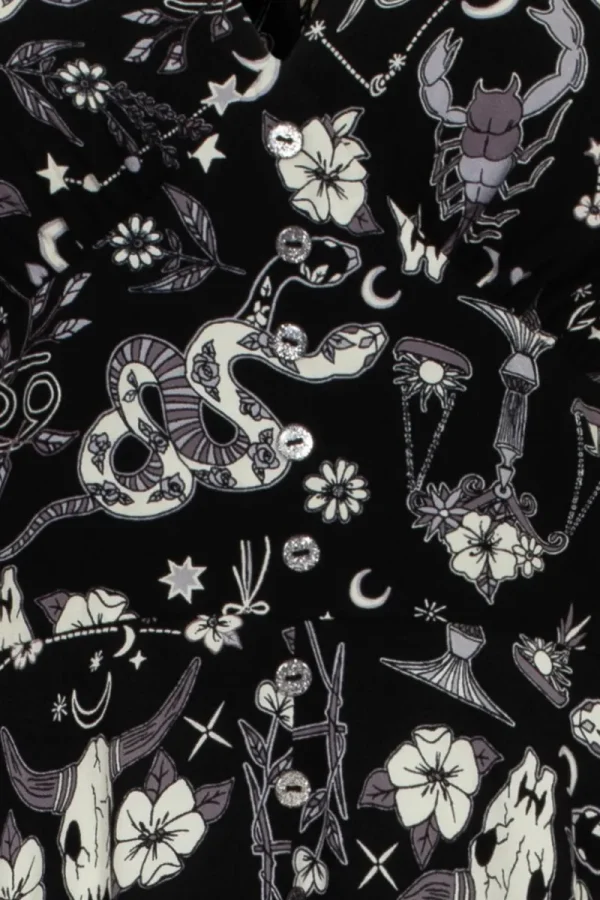 Hell Bunny Dresses | Midi Dresses>Star Sign Midi Dress Black