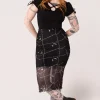 Hell Bunny Skirts | Skirts>Stitches Mesh Skirt Black