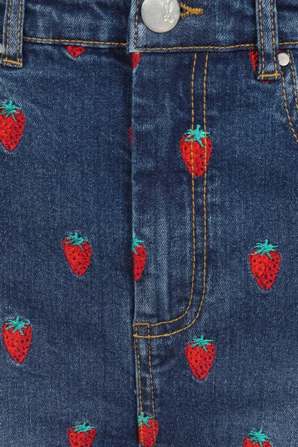 Hell Bunny Trousers & Shorts | Trousers & Shorts>Strawberry Denim Jeans Blue