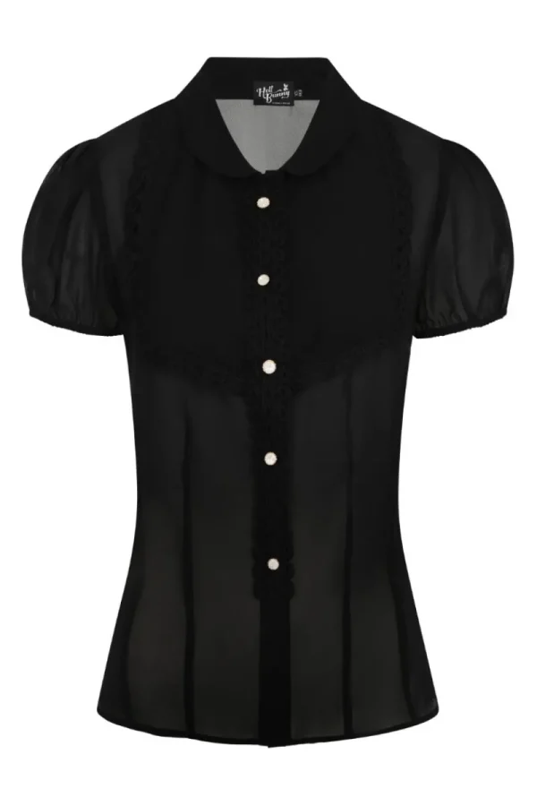 Hell Bunny Tops | Blouses>Taffy Blouse Black