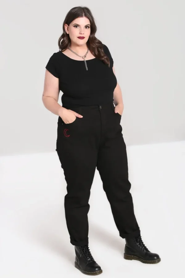 Hell Bunny Trousers & Shorts | Trousers & Shorts>Tallulah Jeans Black