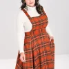 Hell Bunny Dresses | Dresses>Tawny Pinafore Dress Brown