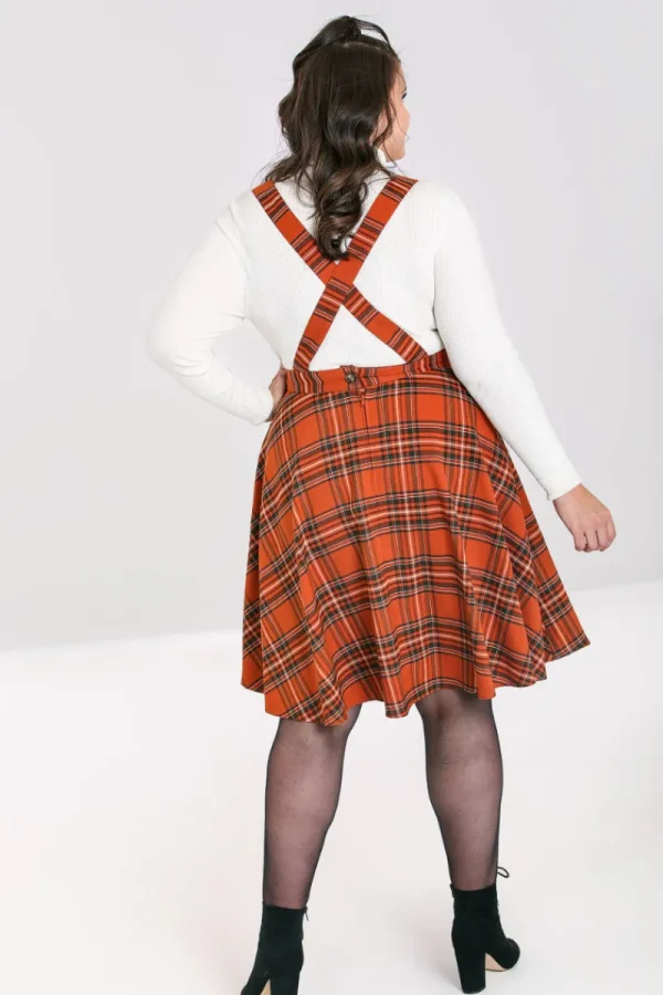 Hell Bunny Dresses | Dresses>Tawny Pinafore Dress Brown