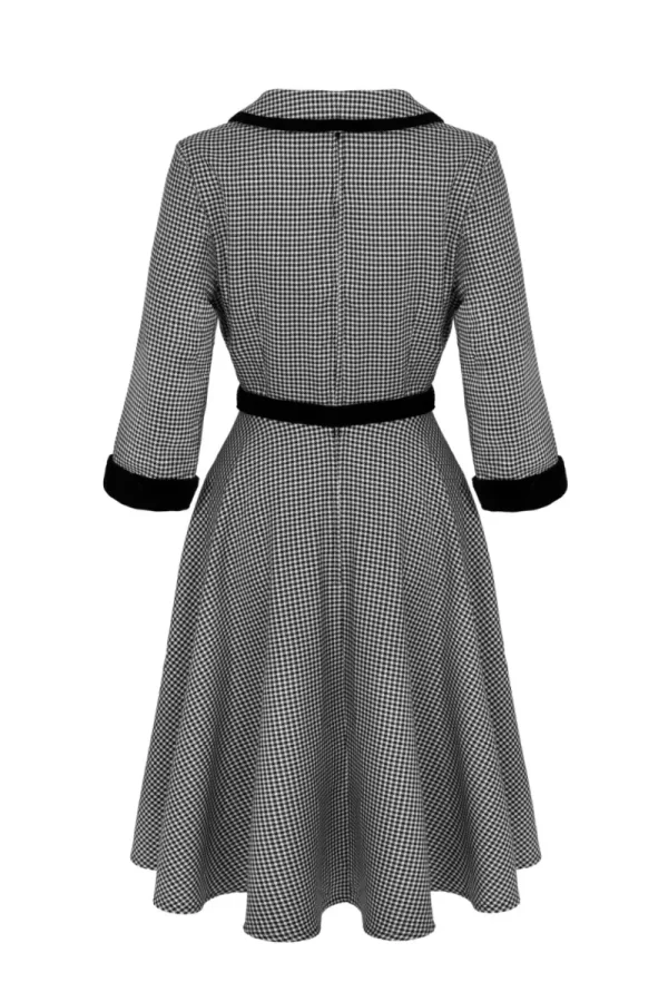 Hell Bunny Dresses | Vintage Dresses>Teddy Knee Dress Black/White