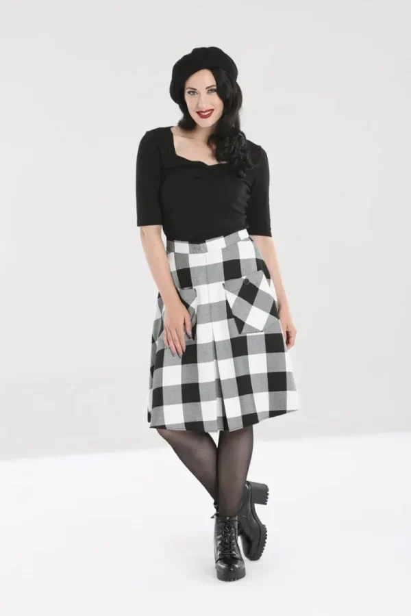 Hell Bunny Skirts | Skirts>Teen Spirit Mid Skirt Black-White