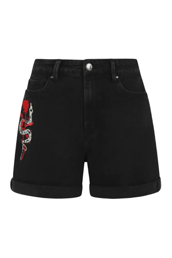 Hell Bunny Trousers & Shorts | Trousers & Shorts>Temptation Shorts Black