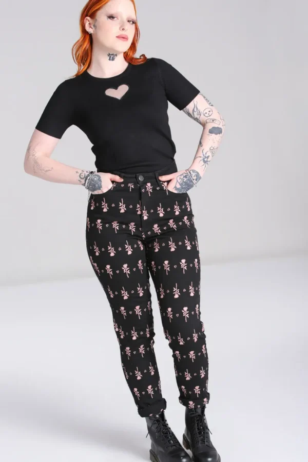 Hell Bunny Trousers & Shorts | Trousers & Shorts>The Lover Jeans Black