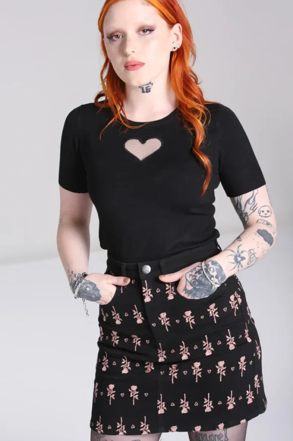 Hell Bunny Skirts | Denim>The Lover Skirt Black