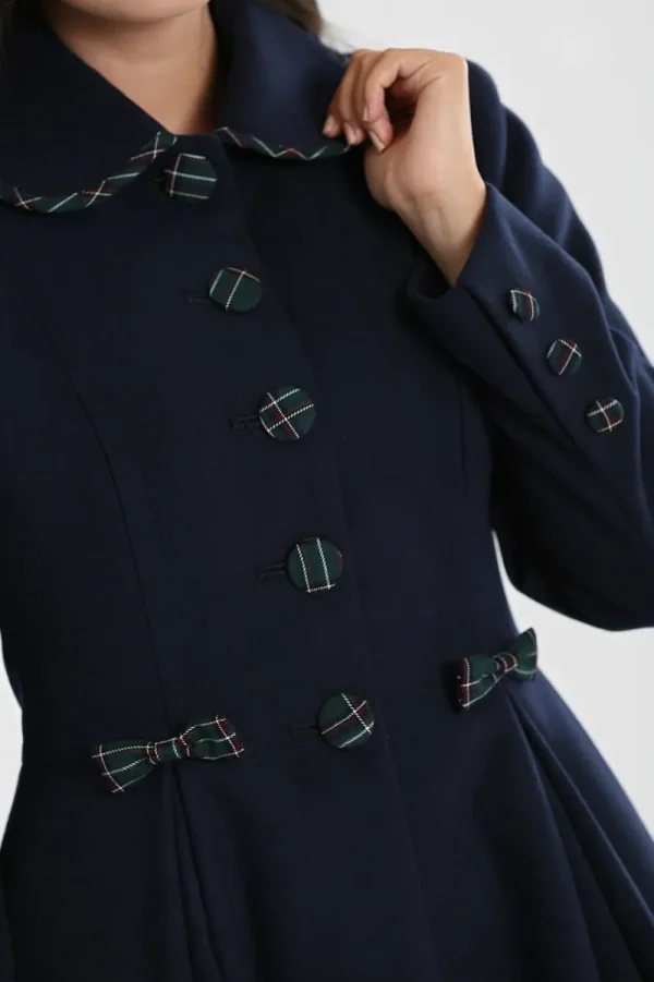 Hell Bunny Coats & Jackets | Coats & Jackets>Tiddlywinks Coat Navy