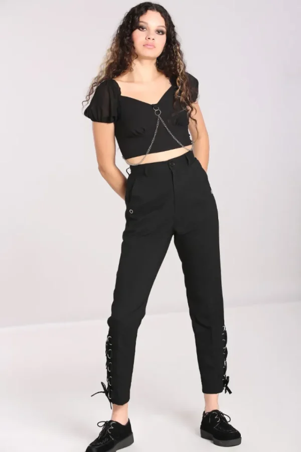 Hell Bunny Trousers & Shorts | Trousers & Shorts>Tifa Trousers Black