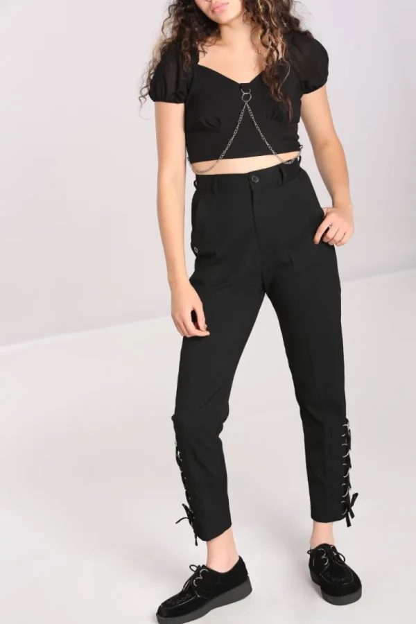 Hell Bunny Trousers & Shorts | Trousers & Shorts>Tifa Trousers Black