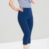 Hell Bunny Trousers & Shorts>Tina Capris Sale Navy