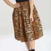 Hell Bunny Skirts>Tora 50's Skirt Brown