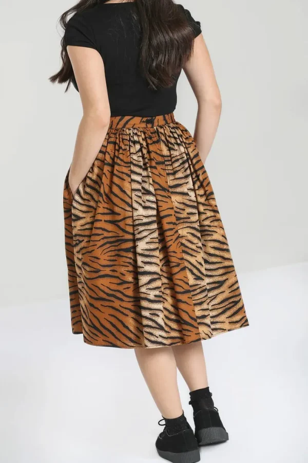 Hell Bunny Skirts>Tora 50's Skirt Brown