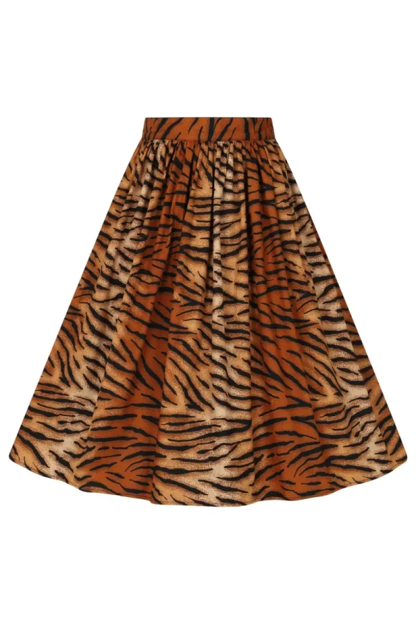 Hell Bunny Skirts>Tora 50's Skirt Brown