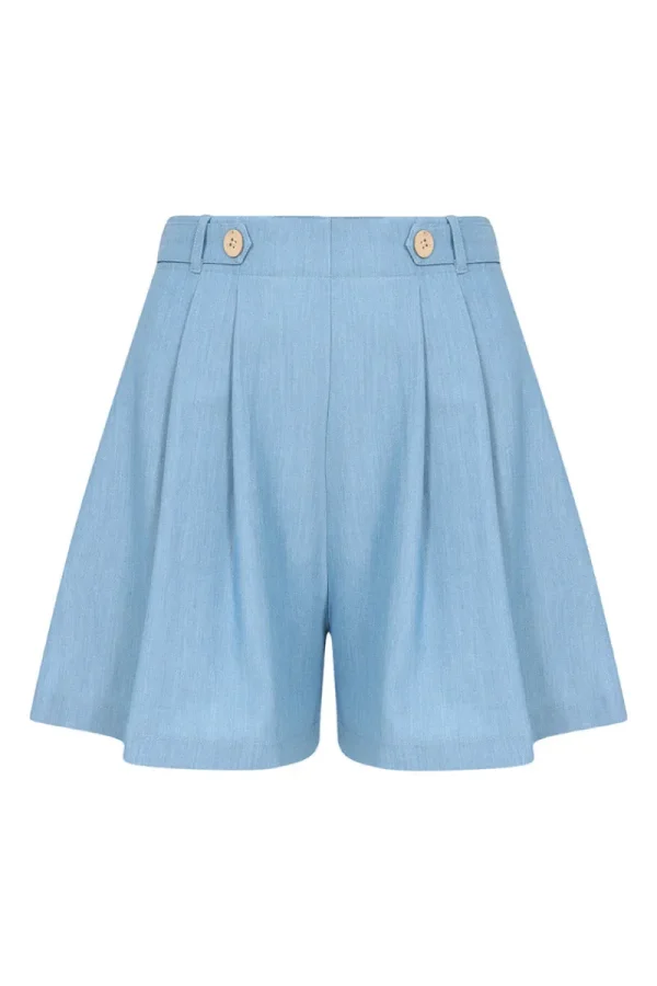 Hell Bunny Trousers & Shorts | Trousers & Shorts>Utah Shorts Blue