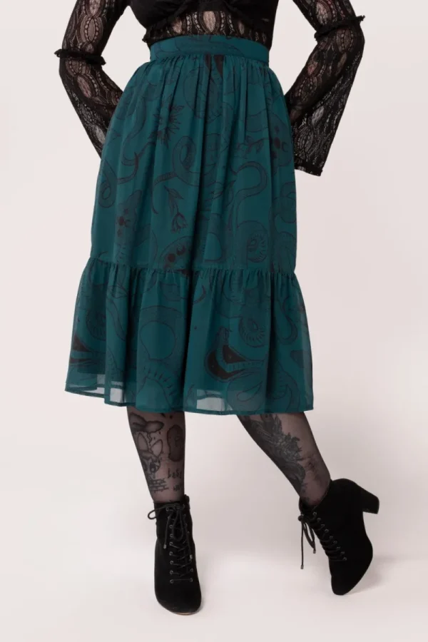 Hell Bunny Skirts | Skirts>Venom Skirt DarkGreen