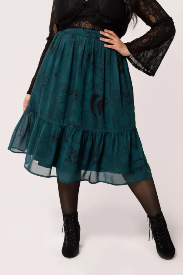 Hell Bunny Skirts | Skirts>Venom Skirt DarkGreen